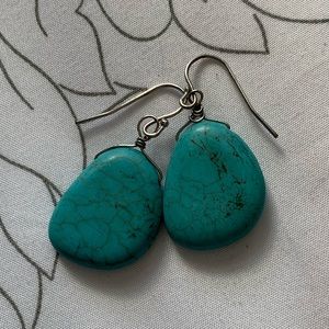 Faux turquoise earrings